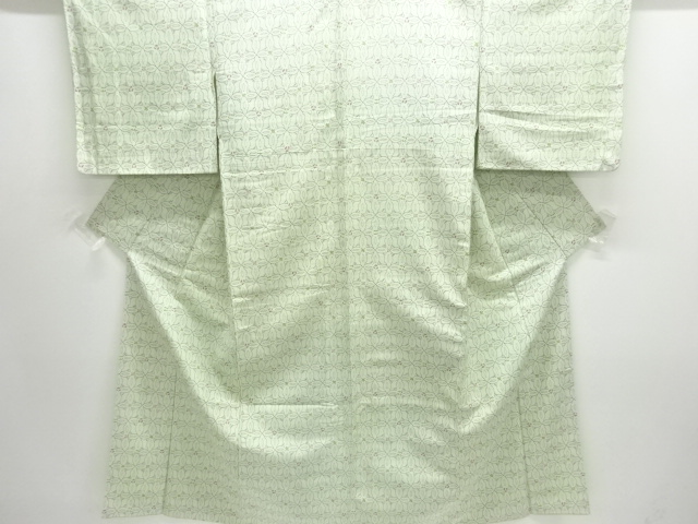 アンティーク　抽象花菱模様上代紬着物